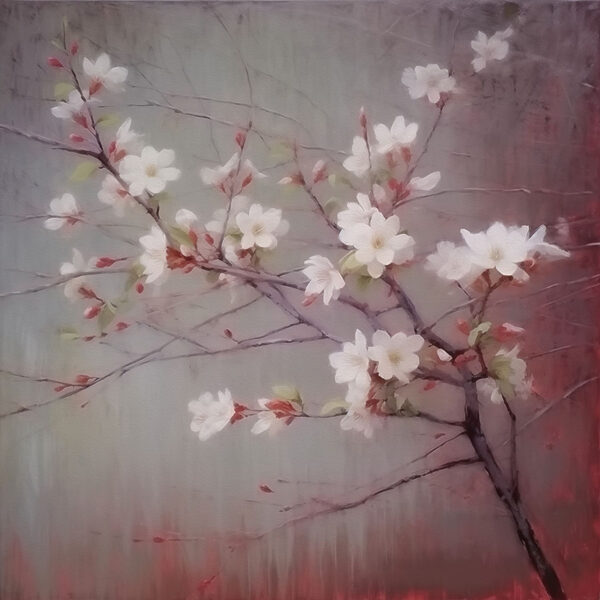 Fleurs blanches sur une branche Fleurs blanches sur une branche