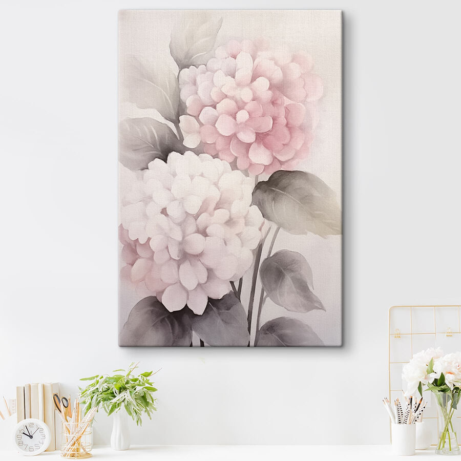 Peinture de fleurs roses