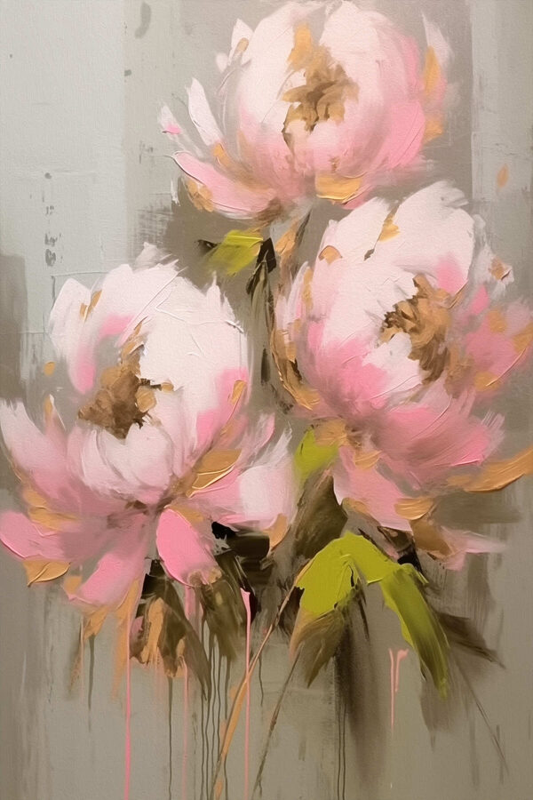 Peinture de fleurs roses Peinture de fleurs roses