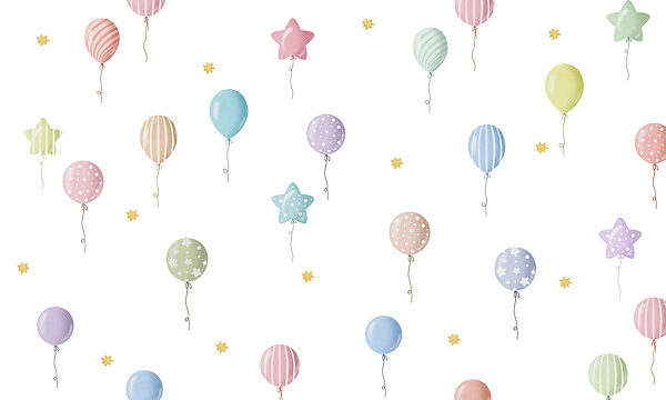 Motif de ballons et d'étoiles Motif de ballons et d'étoiles