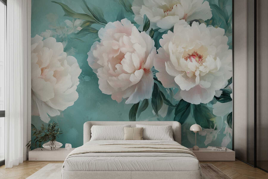 Groupe de fleurs blanches