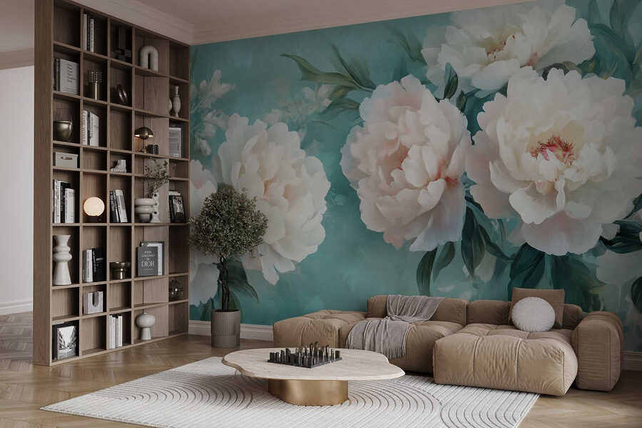 Groupe de fleurs blanches