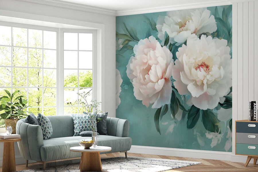 Groupe de fleurs blanches