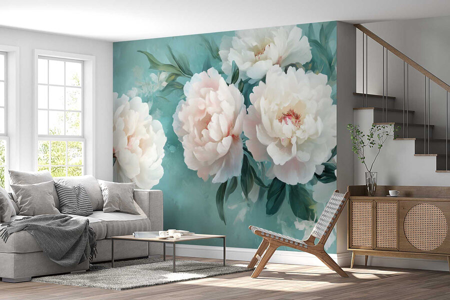 Groupe de fleurs blanches