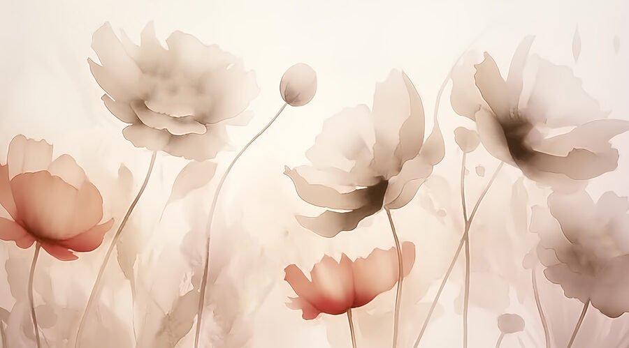 Des fleurs délicates aux teintes douces