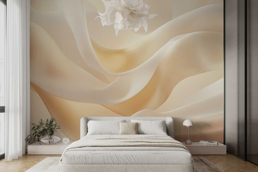 Des vagues douces de tissus délicats