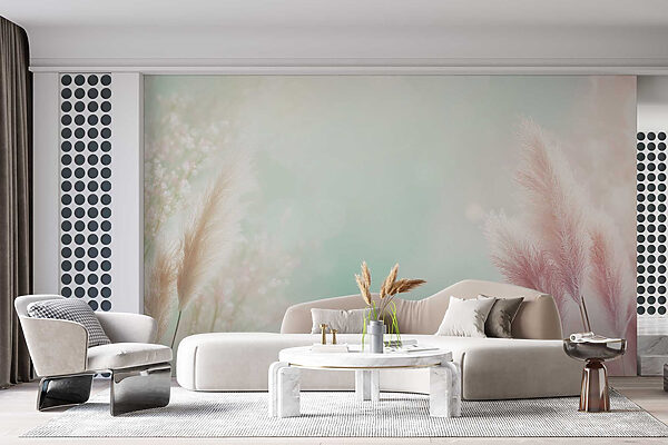 L'herbe douce et pastel se balance doucement L'herbe douce et pastel se balance doucement