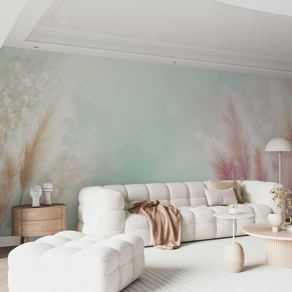L'herbe douce et pastel se balance doucement L'herbe douce et pastel se balance doucement