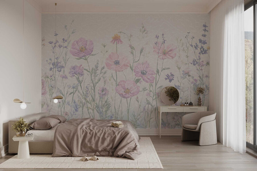 Fleurs délicates dans des tons pastel doux