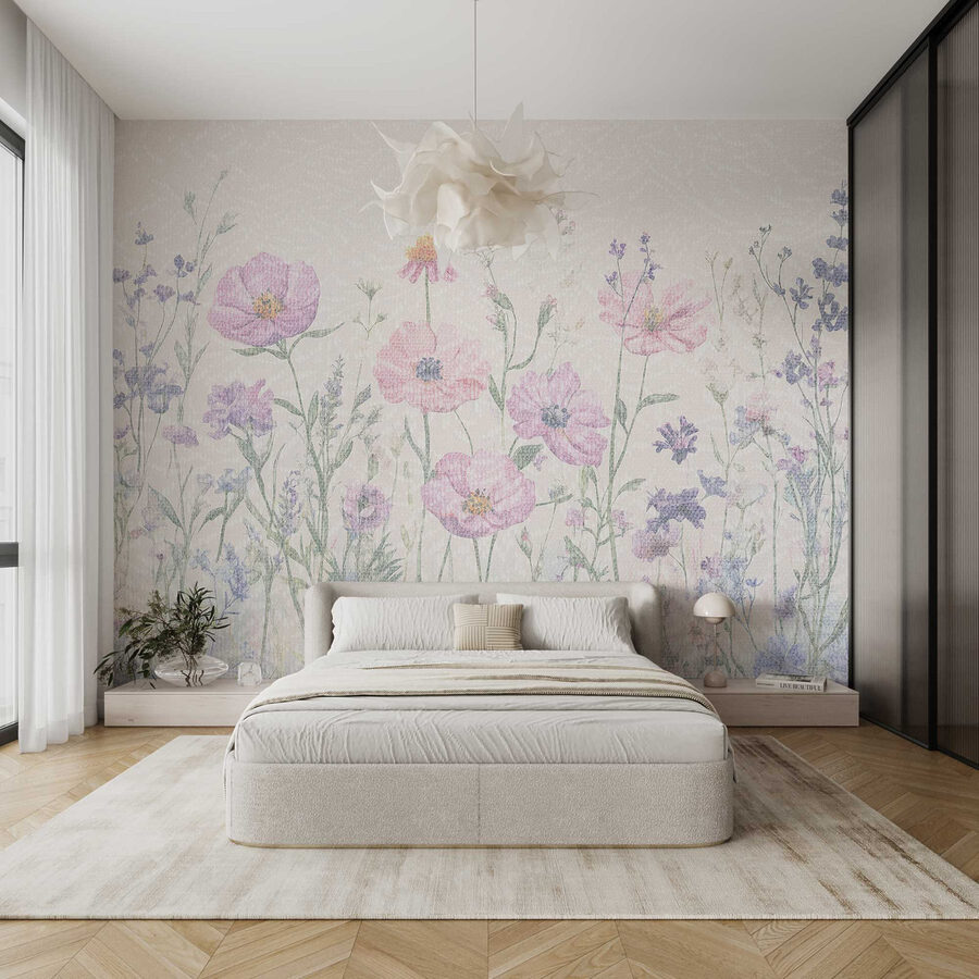 Fleurs délicates dans des tons pastel doux