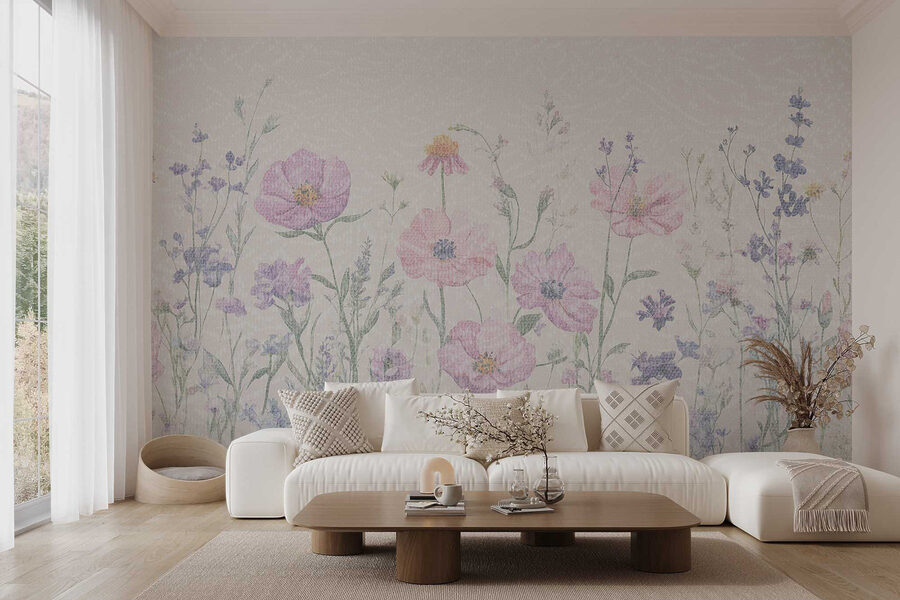 Fleurs délicates dans des tons pastel doux
