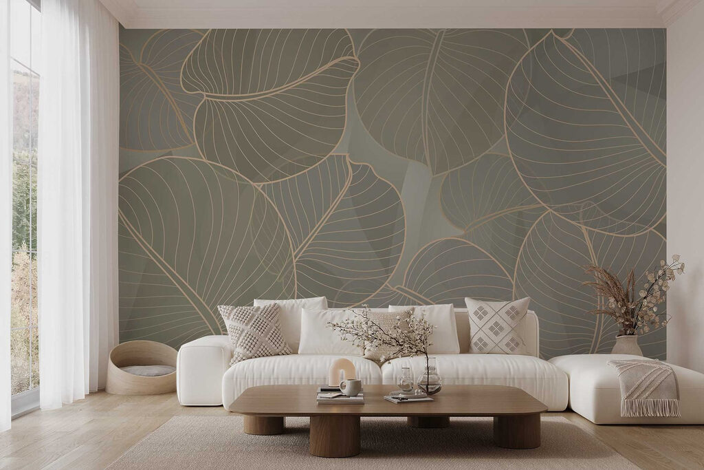 Soft leaves in soothing colors