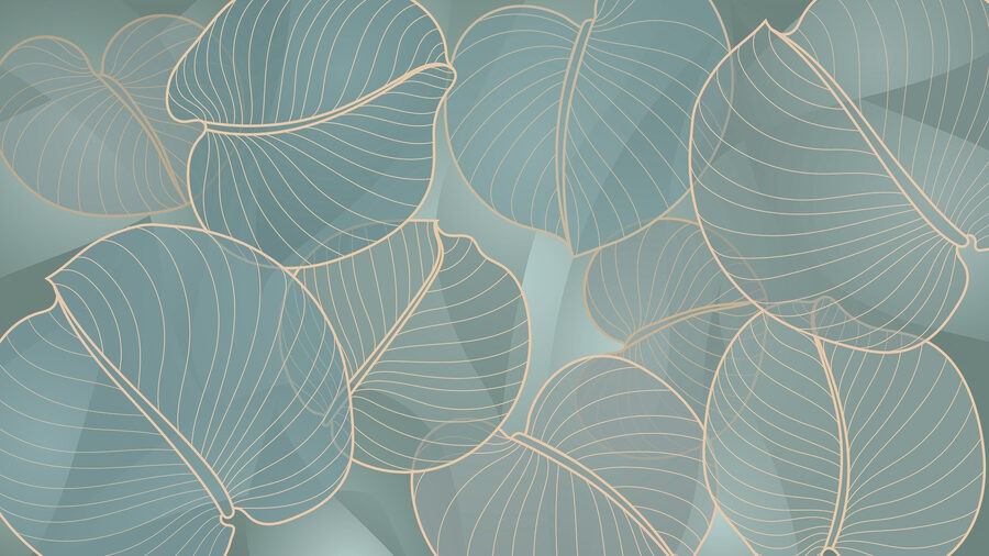 Motifs naturels de feuilles dans des teintes douces