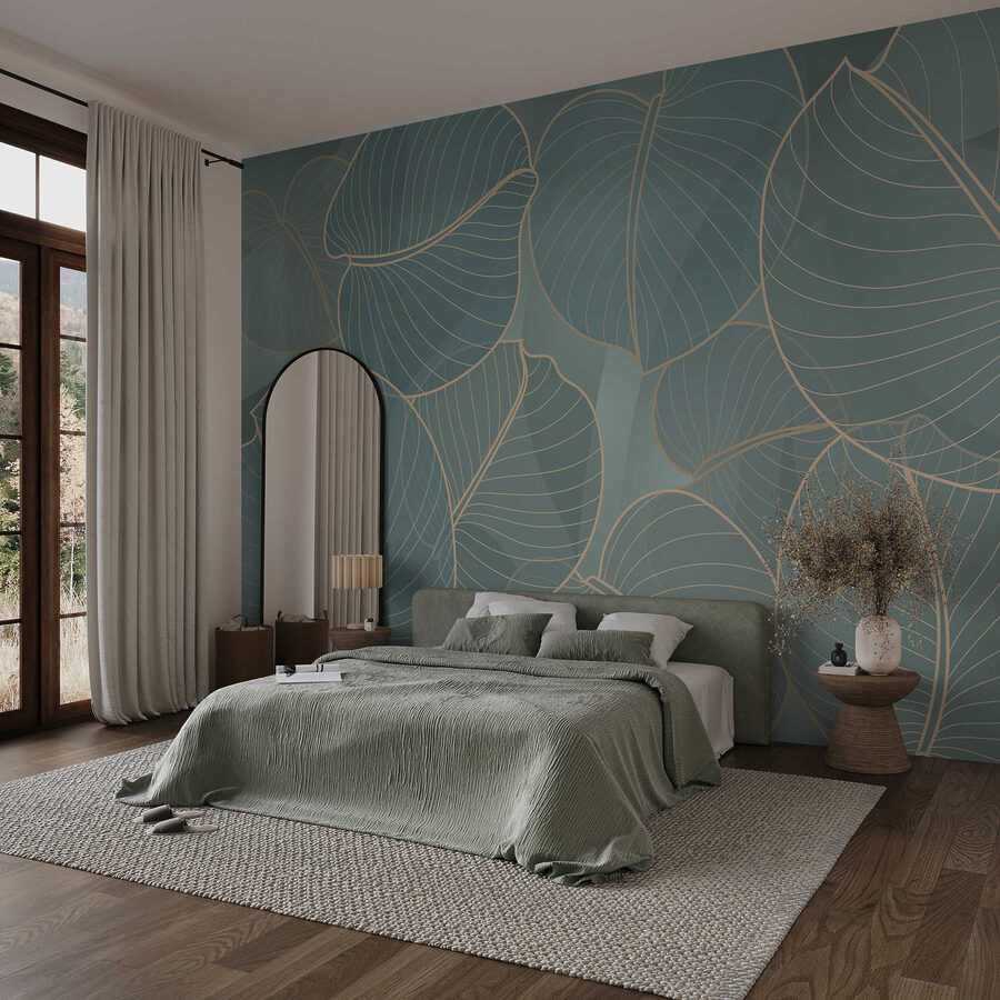 Motifs naturels de feuilles dans des teintes douces