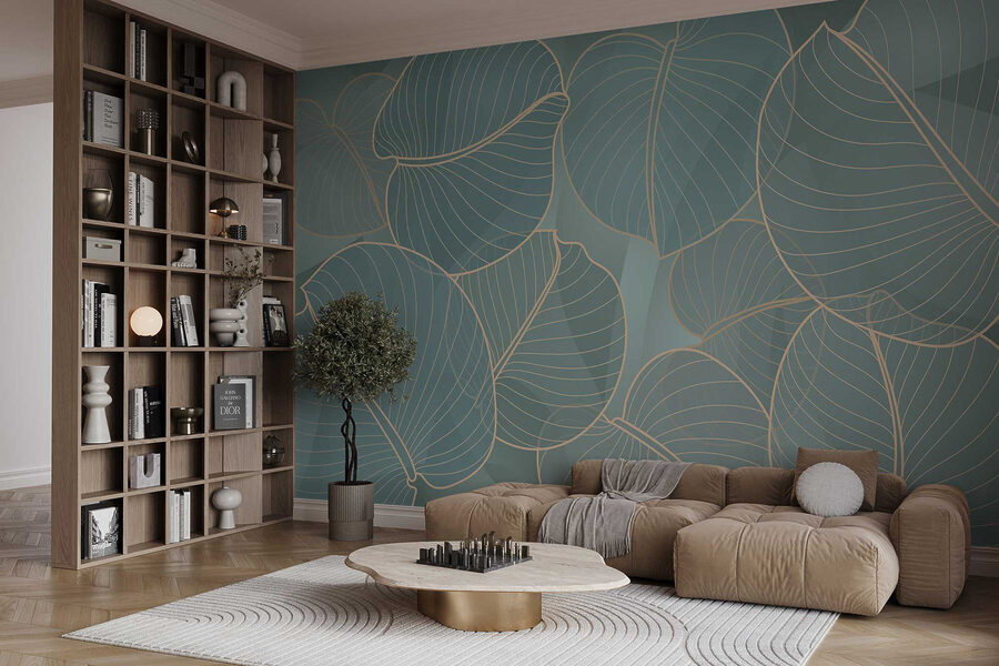 Motifs naturels de feuilles dans des teintes douces