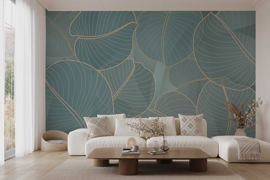 Motifs naturels de feuilles dans des teintes douces