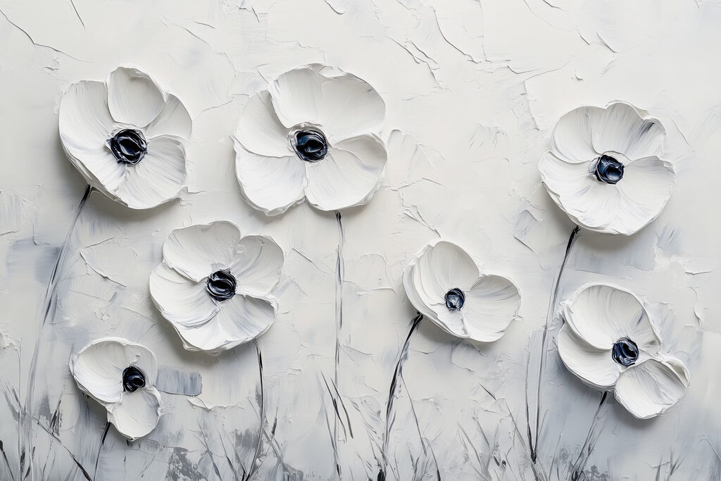 Peinture de fleurs blanches Peinture de fleurs blanches