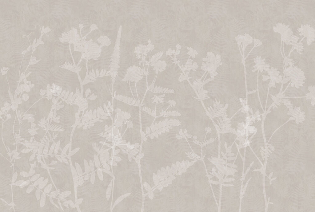 Motif floral blanc sur fond gris Motif floral blanc sur fond gris