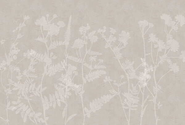 Motif floral blanc sur fond gris Motif floral blanc sur fond gris