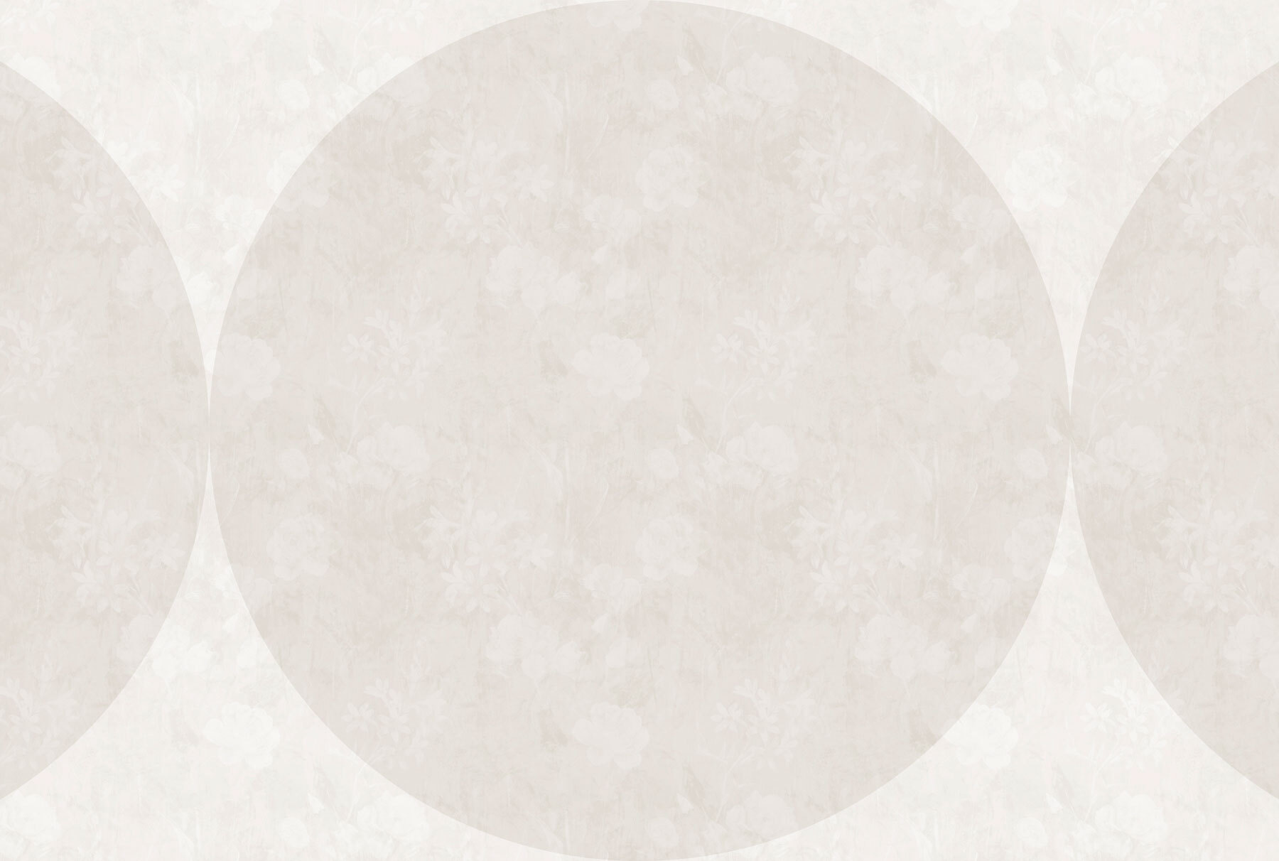 White circle with flowers