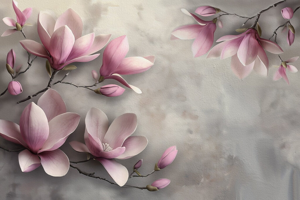 Delicate blossoms in soft hues