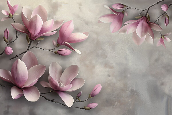 Delicate blossoms in soft hues