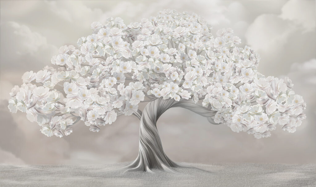 Arbre à fleurs blanches Arbre à fleurs blanches