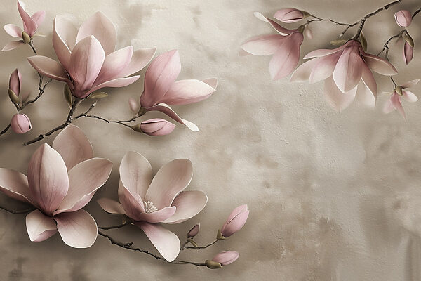Delicate blooms in soft pastel hues