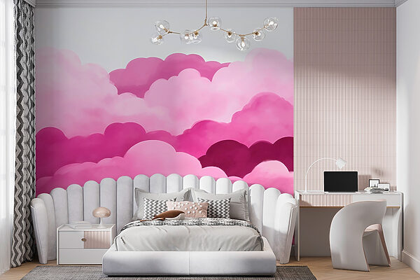 Nuages roses dans le ciel Nuages roses dans le ciel