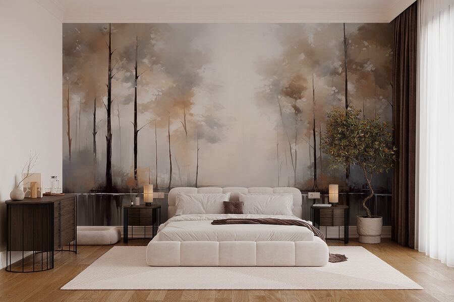 Peinture d'arbres et d'eau Peinture d'arbres et d'eau