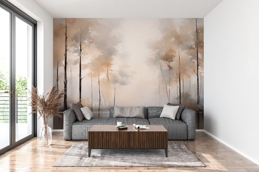 Peinture d'arbres et d'eau Peinture d'arbres et d'eau