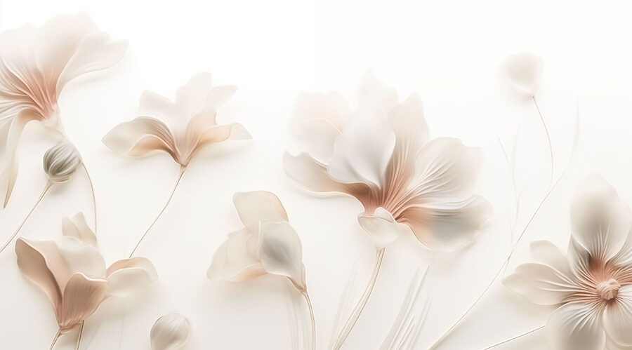 Elégance florale délicate dans des tons doux