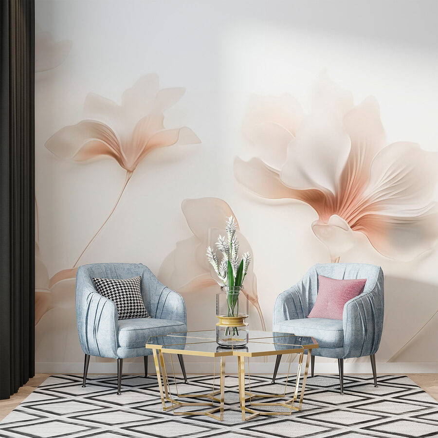 Elégance florale délicate dans des tons doux
