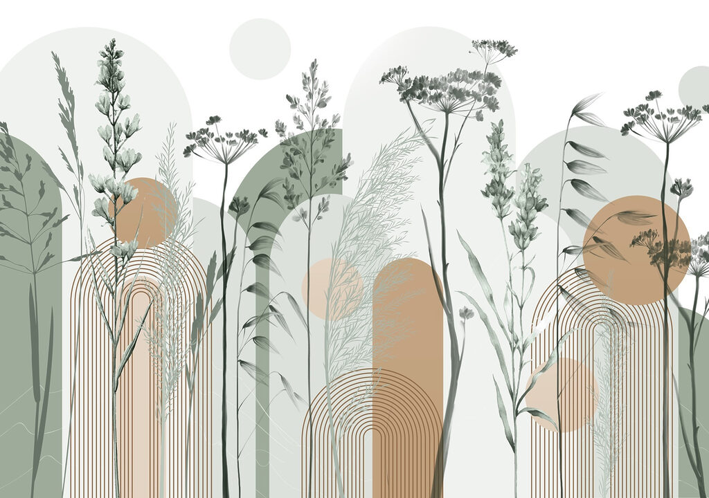 Motif abstrait serein inspiré de la nature Motif abstrait serein inspiré de la nature