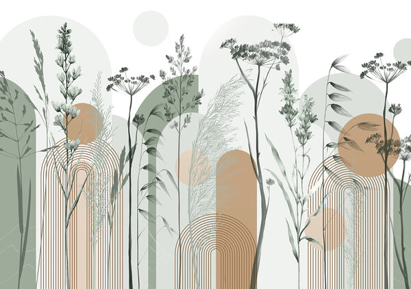 Motif abstrait serein inspiré de la nature Motif abstrait serein inspiré de la nature