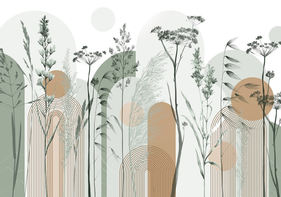 Motif abstrait serein inspiré de la nature