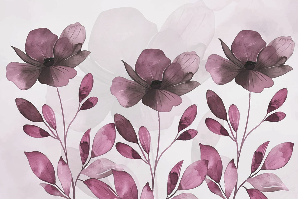 Fleurs et feuilles violettes Fleurs et feuilles violettes
