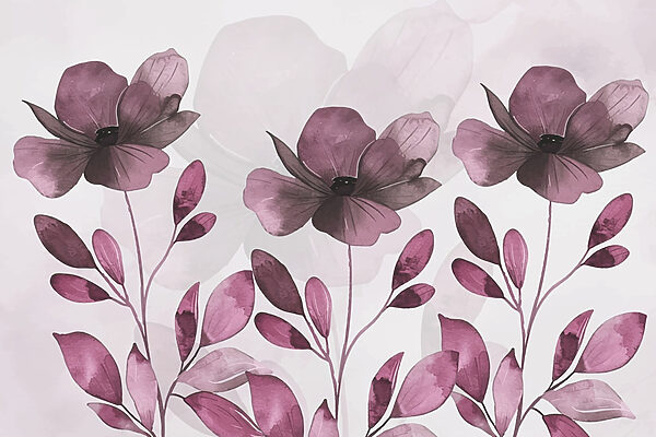 Fleurs et feuilles violettes Fleurs et feuilles violettes