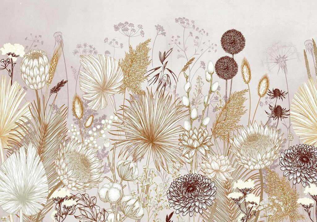 Motifs floraux délicats dans des teintes douces Motifs floraux délicats dans des teintes douces