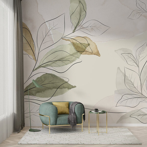 Élégant motif botanique dans des teintes douces Élégant motif botanique dans des teintes douces