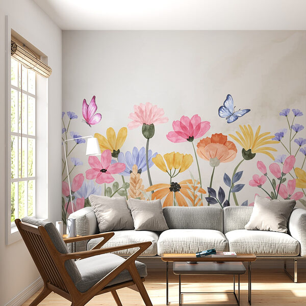 Peinture de fleurs et de papillons Peinture de fleurs et de papillons