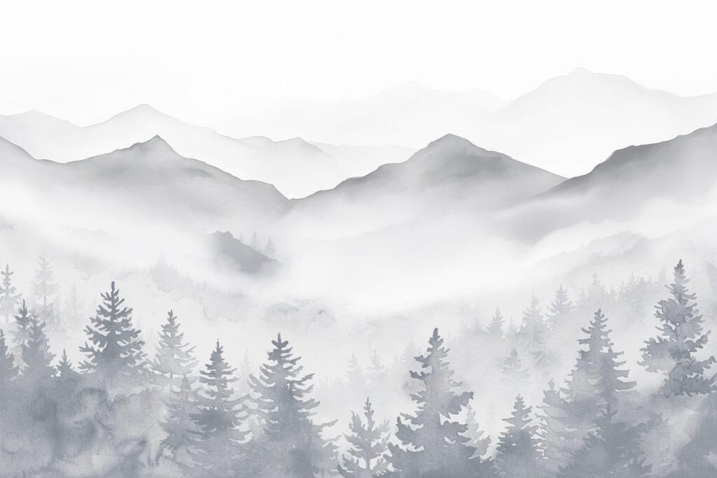 Paysage de montagnes et d'arbres Paysage de montagnes et d'arbres
