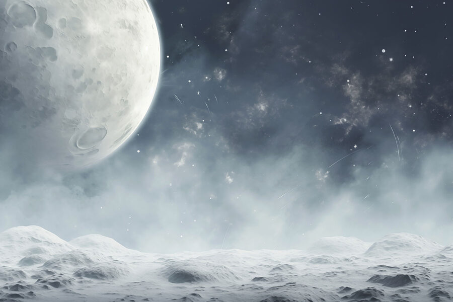 La lune dans le ciel