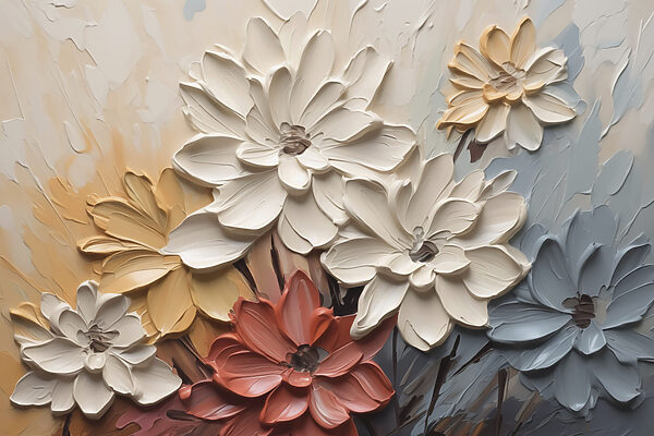 Peinture de fleurs sur un mur Peinture de fleurs sur un mur