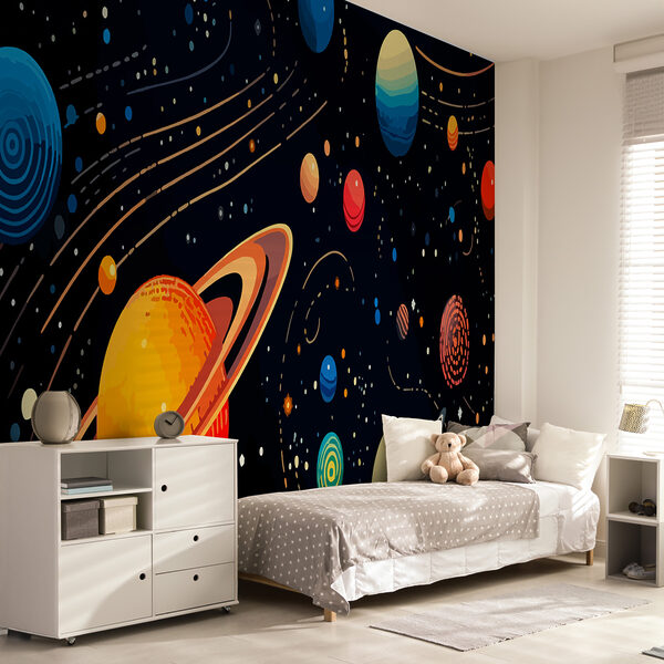 Planètes et étoiles colorées Planètes et étoiles colorées
