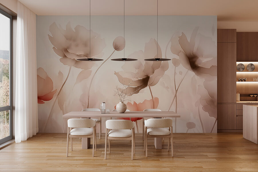 Des fleurs délicates aux teintes douces