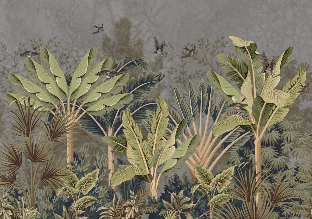 Fond d'écran avec une forêt tropicale Fond d'écran avec une forêt tropicale