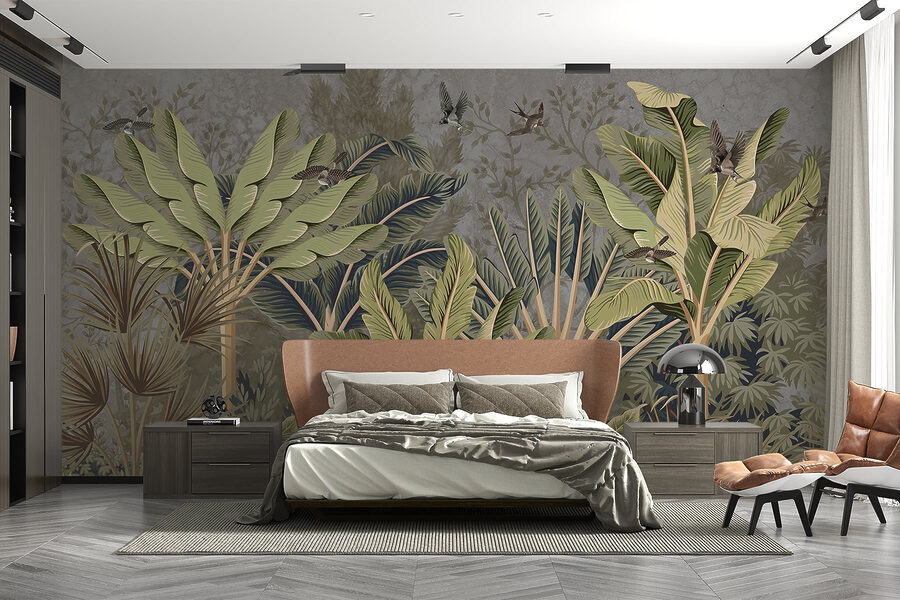 Fond d'écran avec une forêt tropicale