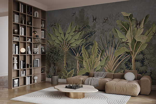 Fond d'écran avec une forêt tropicale Fond d'écran avec une forêt tropicale