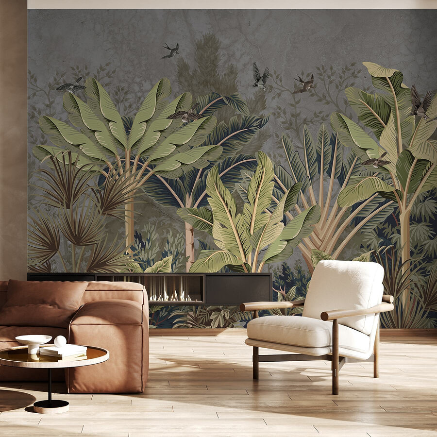 Fond d'écran avec une forêt tropicale